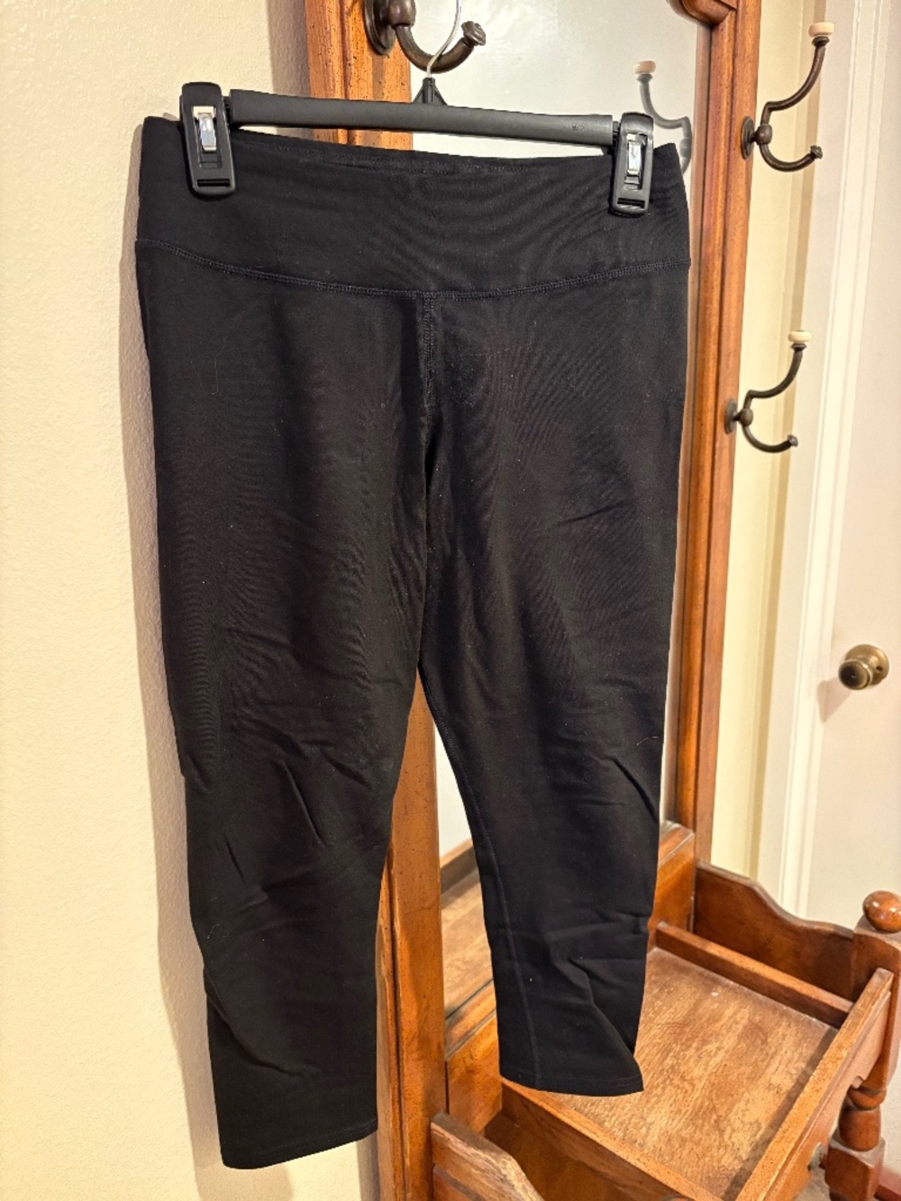 womens pact black leggings small 90% organic cotton 10% elastane